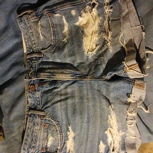 American Eagle Tomgirl short distressed jean shorts